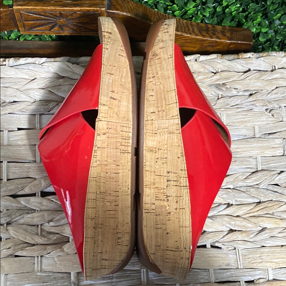Fitflop Red Wedge Sandals - Picture 5 of 9